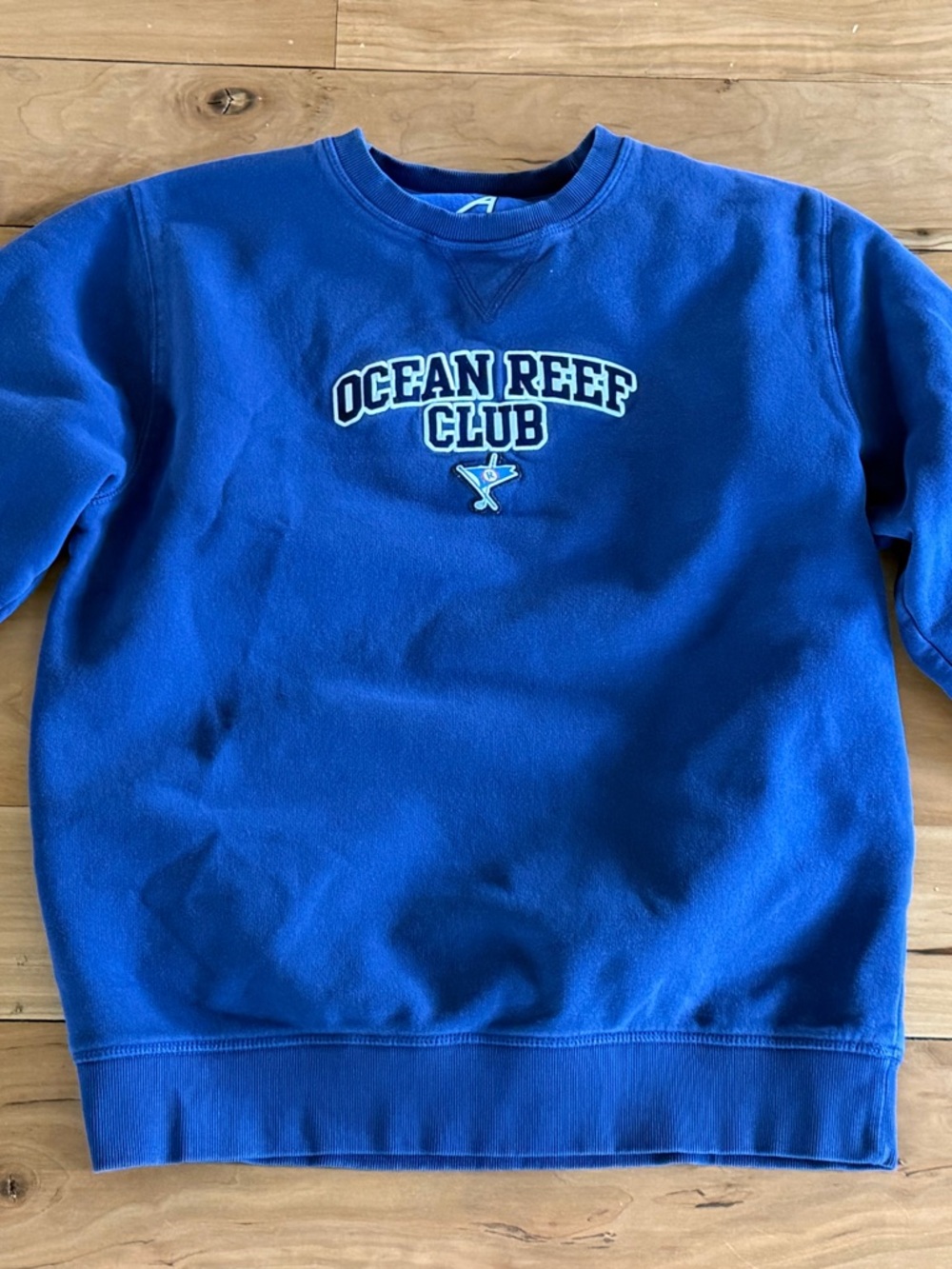 Ocean Reef Club Ahead Crewneck Sweatshirt Navy Blue Pullover Medium Golf Flag